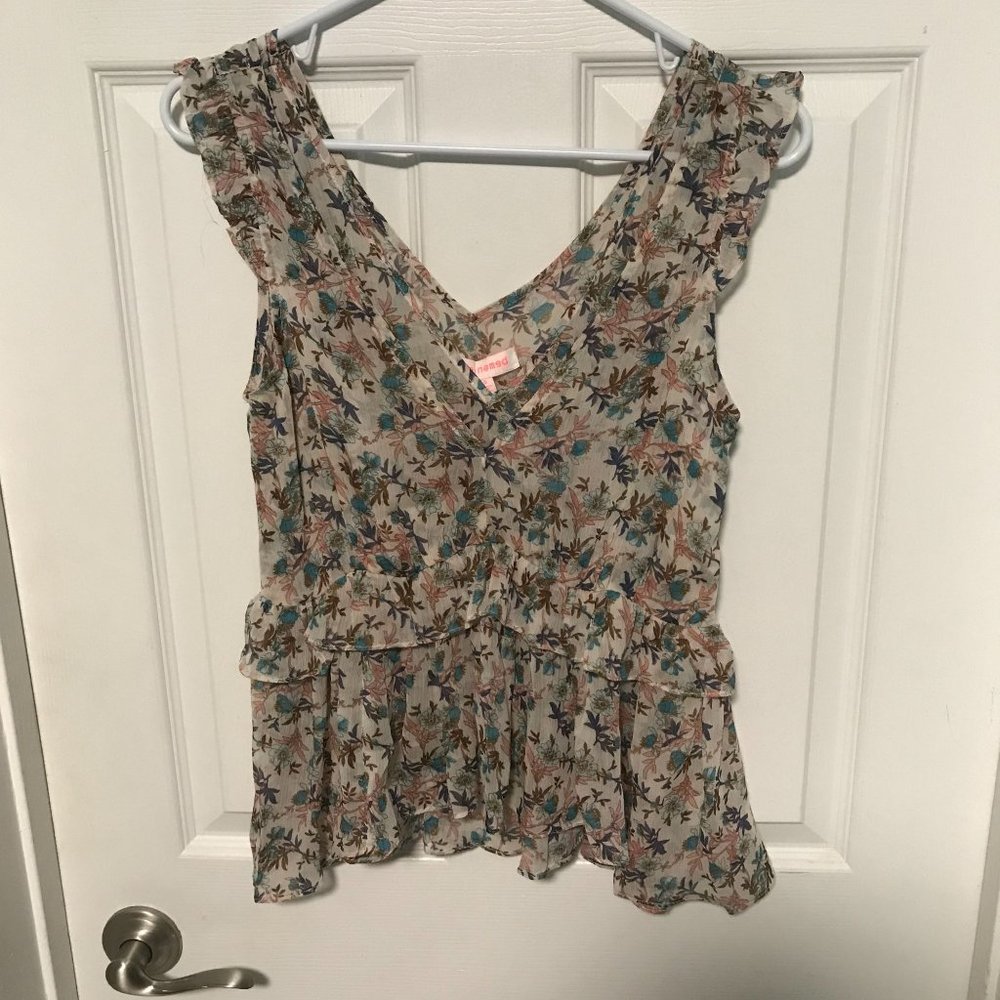 ReNamed: Good Condition Floral Sleeveless Blouse